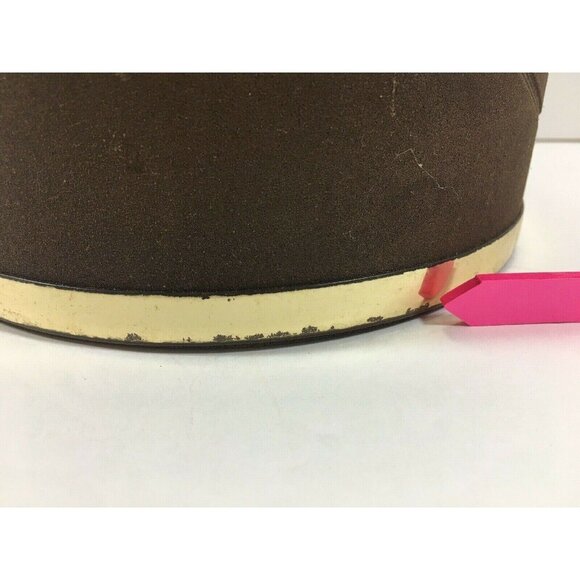 Vintage Norman R Wamer Ice Bucket Geese Birds In Flight Bar Suede Plastic MCM - Picture 4 of 12